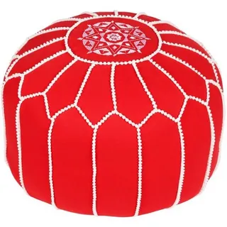 Marrakesch Orient & Mediterran Interior Marokkanische Pouf Bodenkissen Deko Chems rot