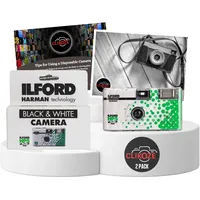Einweg-Kamera-Set mit Ilford HP5 Schwarz-Weiß-Einmal-Filmkameras mit 27 Belichtungen x 2 und Clikoze Einweg-Fotografie-Tipps-Karte