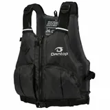 Owntop Schwimmweste Erwachsene mit Trinkrucksack, Zwei Reißverschlusstaschen| Verstellbare Auftriebsweste| Leichte Schwimmjacke Unisex für SUP, Kajakfahren, Angeln Alle Wassersportarten(Schwarz,XS-S)