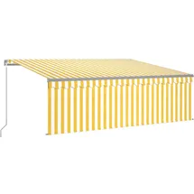 vidaXL Gelenkarmmarkise 4 x 3 m gelb