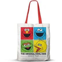 Karactermania Sesamstraße Cool-FAN Shopping Einkaufstasche, Weiß, 33 x 40 cm