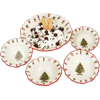 Mambocat 5tlg Schüssel-Set Maestro Natale 4 Personen Müslischalen Servierschale