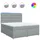 vidaXL Boxspringbett mit Matratze Hellgrau 180x200 cm Stoff