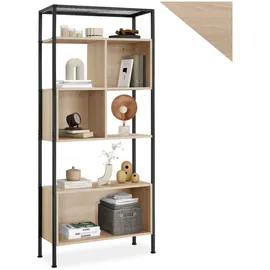 Tectake Industrial Regal 75 x 31 x 170,5 cm Dunkelbraun