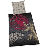Herding Game of Thrones Bettwäsche, Kopfkissenbezug ca. 70x90 cm, Bettbezug ca. 140x200 cm, mit leichtläufigem Markenreißverschluss, 100% Baumwolle, Renforcé