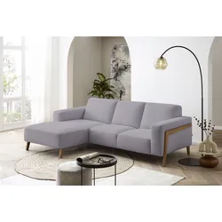 Ecksofa EXXPO - SOFA FASHION "Starr, modern und klassisches Design, hochwertige Verarbeitung, bequem", lila, B:250cm H:84cm T:163cm, Sofas, L-Form, wahlw. elektrische Sitztiefenverstellung, Massivholzfüße