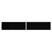 vidaXL Seitenmarkise Ausziehbar 180 x 1000 cm Schwarz Polyester