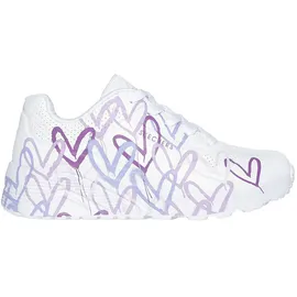 SKECHERS Uno Lite Spread The Love White Synthetic / Light Purple Trim 31