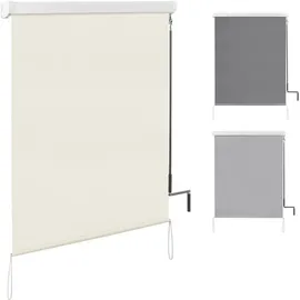 Woltu Senkrechtmarkise Balkonmarkise 140 x 240 cm beige