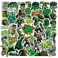 LYLSDSB Hulk-Aufkleber, 50 Stück, Vinyl, schöne Hulk-Aufkleber für Laptop, Gepäck, Wasserflasche, Sammelalbum, Skateboard, Telefon, Reisen, wasserdichte Cartoon-Hulk-Aufkleber für Teenager, Mädchen,