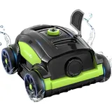 WINNY POOL CLEANER Winny 300II Poolroboter Akku Kabellos Poolsauger Roboter, 120 Min, LED-Anzeige, Automatisch Parken, Poolreiniger für Flachem Boden Aufstellpool bis 100m2 - Schwarzgrün