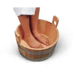 Fußbadewanne Standard aus Holz Lärche natur mit Kunststoffeinsatz
