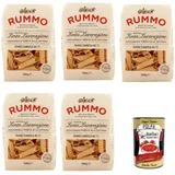 Rummo Penne Candela N. 77 Pasta Bronzezeichnung 5x500g+Polpa 400g