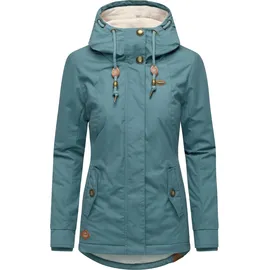 Ragwear Damen warme kurze Winterjacke mit Kapuze Monade Intl Stone Blue25 Gr. XS - XS