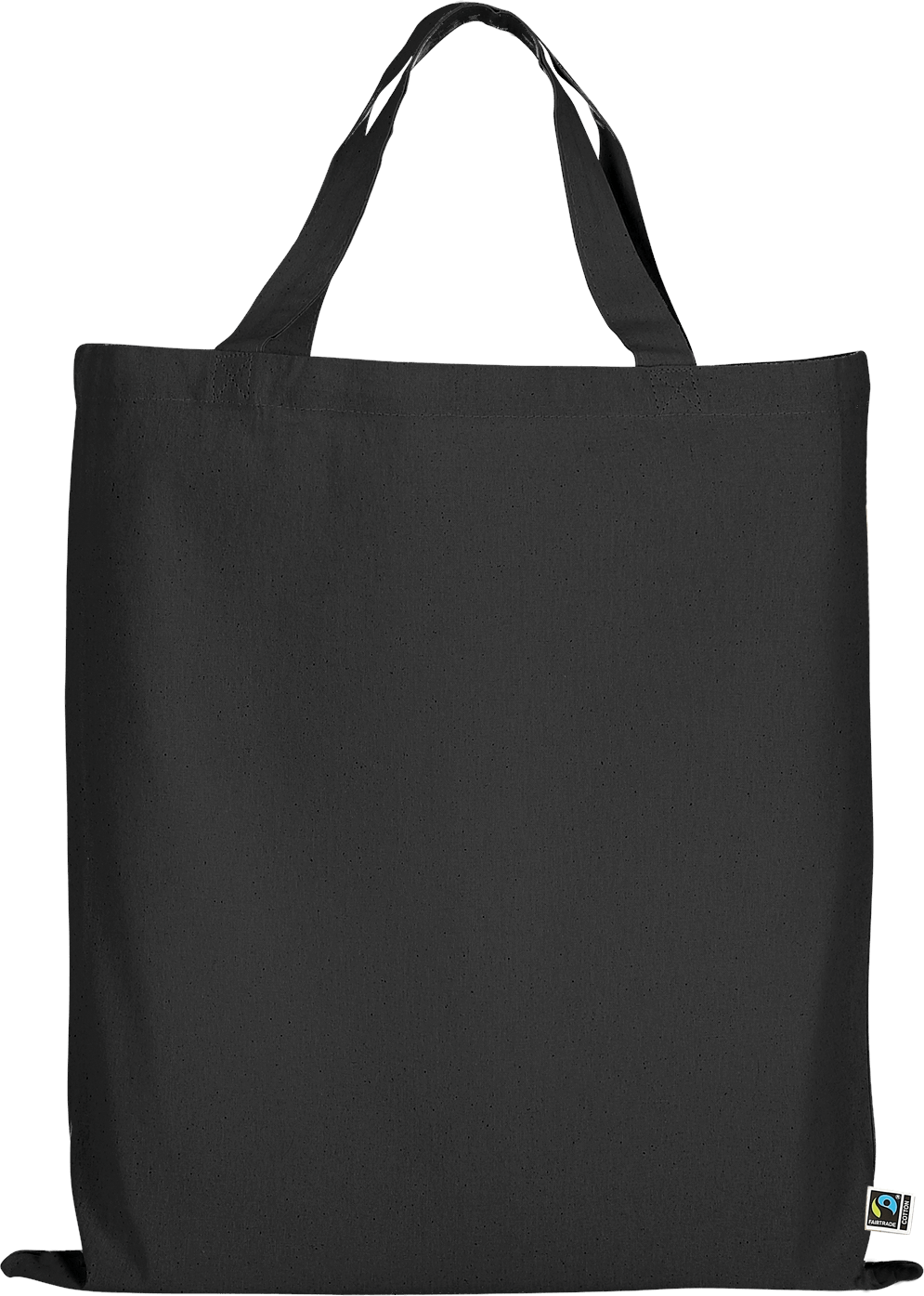 TEXXILLA Tasche aus Fairtrade-zertifizierter Baumwolle mit zwei kurzen Henkeln, schwarz