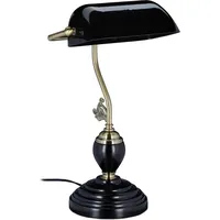 Relaxdays Relaxdays, Tischlampe, Bankerlampe