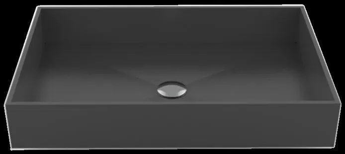 Glassdesign KOKO.2 Aufsatzwaschtisch VetroFreddo mit AntiScratch - Anthrazit matt
