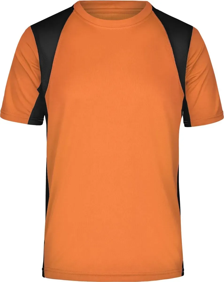 James & Nicholson Herren Lauf Shirt T-Shirt JN306 orange/black XL