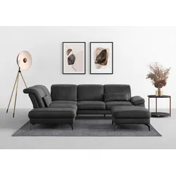Ecksofa SIT & MORE "Cabana L-Form", grau, B:303cm H:84cm T:244cm, 100% Polyester, Sofas, Ottomane, wahlweise mit Sitztiefen-,Armlehnen- und Kopfteilfunktion