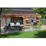 SKANHOLZ Terrassenüberdachung Bormio 648 x 350 cm eiche hell