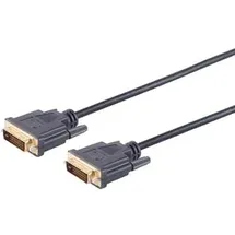 S-Conn DVI-D Stecker 24+1 Kabel Dual-Link 1 m Schwarz