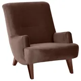 58 aufm Kessel Sessel Kajsa Samtvelours 101 x 80 x 71 cm Braun