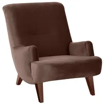 58 aufm Kessel Sessel Kajsa Samtvelours 101 x 80 x 71 cm Braun