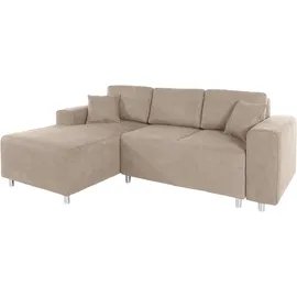 Home Affaire Eckcouch Mikrofaser 2-Sitzer Beige