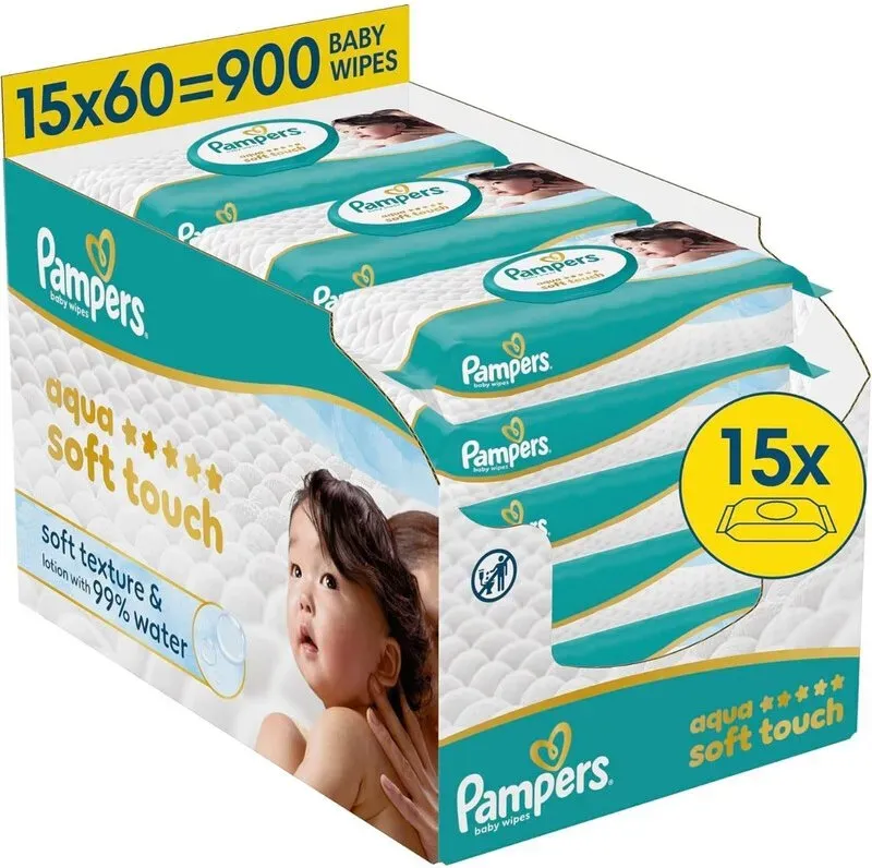 Pampers Feuchte Tücher Aqua Soft Touch 15x