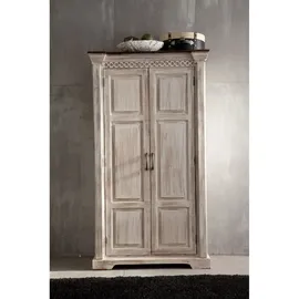 Massivmoebel24 Schrank 100 x 50 x 180 cm Weiß