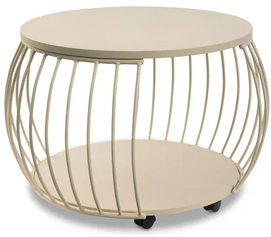 Couchtisch Taiwan Kunststoff Cremeweiß 80 cm
