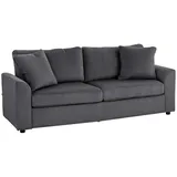 Homcom 3-Sitzer-Sofa Cordbezug Dunkelgrau