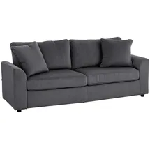 Homcom 3-Sitzer-Sofa Cordbezug Dunkelgrau