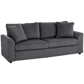 Homcom 3-Sitzer-Sofa Cordbezug Dunkelgrau