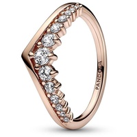 Pandora Fingerring Wishbone Ring für Damen von PANDORA, rosé mit Zirkonia rosa 60