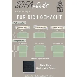 Jockenhöfer Schlafsofa Polyester 2-Sitzer Grau