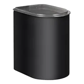 Wesco Vorratsdose LOFT 2,2 Liter aus hochwertigem Stahlblech mit Acryldeckel in der Farbe schwarz matt - Lebensmittelecht - luftdicht - ideal für Schubladen