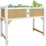 Axi Hochbeet Braun Weiß 120 cm x 54 cm x 90 cm