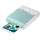 Canon SELPHY SQUARE QX10 mobiler Fotodrucker inkl. Starterset für 3 Ausdrucke mit Kleberückseite (Quadratischer Druck 6,8 x 6,8cm, eingebauter Akku, WLAN, Canon SELPHY App, Thermosublimation)mintgrün