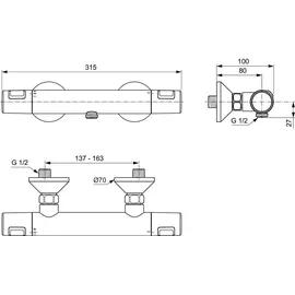 Ideal Standard BD012AA Ceraflex Armaturen-Paket