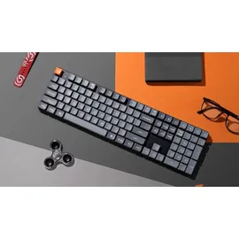 Keychron K5 Max kabellose mechanische Tastatur, QMK/VIA programmierbar, 3-Modus Bluetooth/2.4 GHz/Kabel mit weiß LED, Low Profile Gateron Red Switch, PBT Tastenkappen