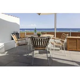 Cinas Gartenstuhl Ellen 58,5 x 56,5 x 78 cm weiß 2 St.