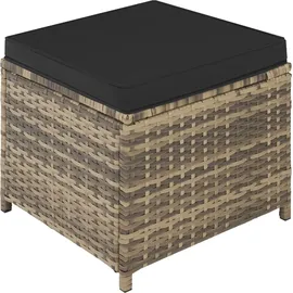 Tectake tectake® Rattan Sitzgruppe, Palermo für 2 bis 4 Personen, UV-beständig, inklusive Flaschenöffner, zusammenschiebbar