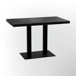 BIG Möbel GmbH Bistrotisch 140x80cm | Dunkle Holzoptik | Gusseisen Gestell