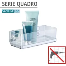 WENKO Vacuum-Loc® Wandablage Mod. Quadro Edelstahl