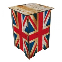 Werkhaus Photohocker 148-Union Jack Hocker, Holz, bunt, 29.5 x 29.5 x 42 cm