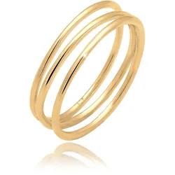 Elli Fingerring »Ring Wickelring Filigran Trend 925 Silber« Elli Gold 56