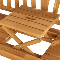 Wilk Landhausbank Usedom mit Tisch