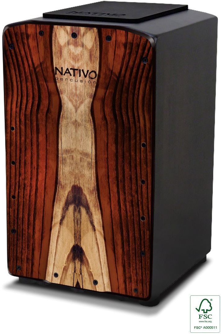 Nativo Cajon PRO-MADERO, PRO Serie, Standardgröße, Eiche, Cajon, MADERO, EVA Sitzpolster, Bassverstä