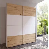 FORTE Schiebetürenschrank in Weiss / Artisan Eiche - 170,3x210,5x61,2cm B/H/T